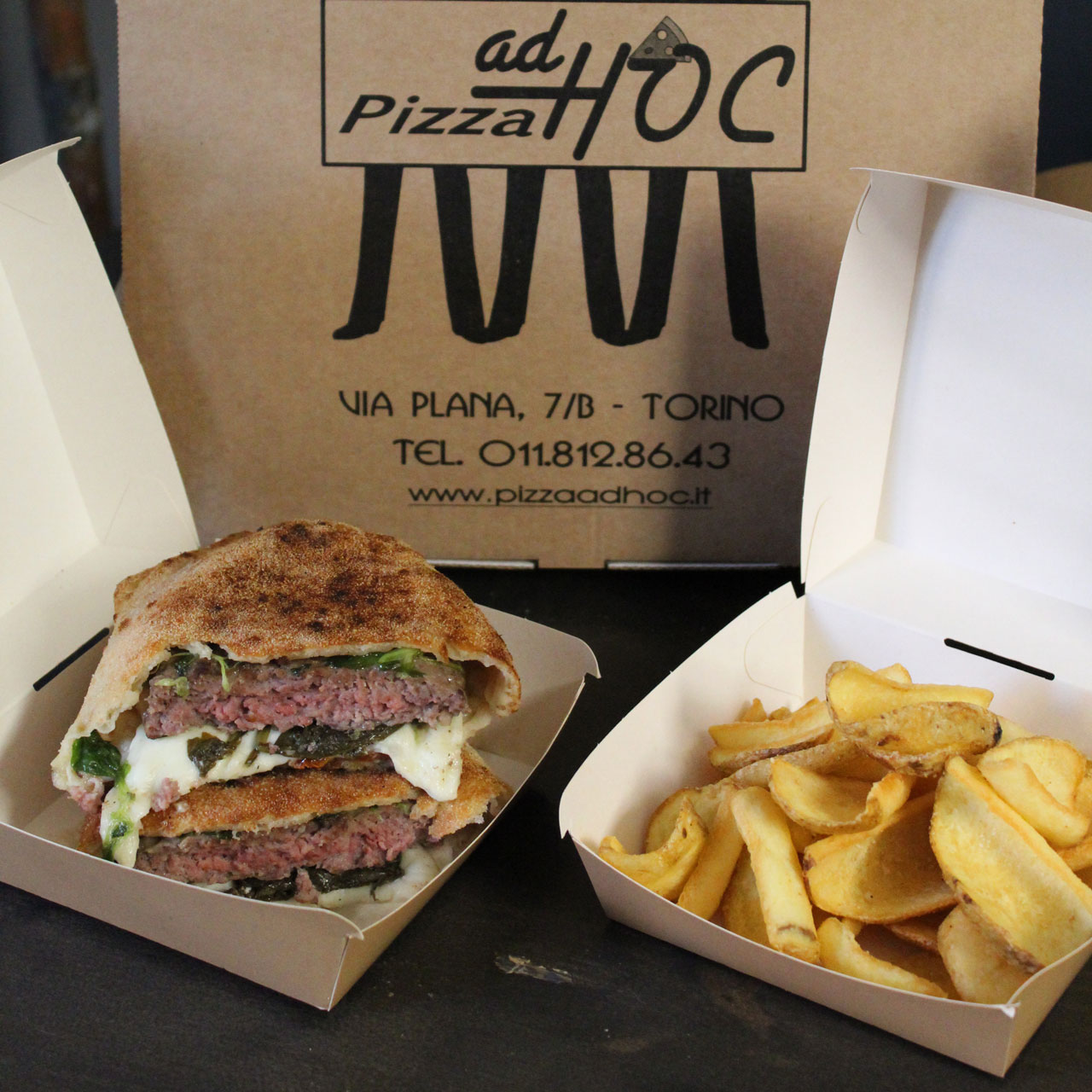 Pizza Ad Hoc Ciapalon pizza burger